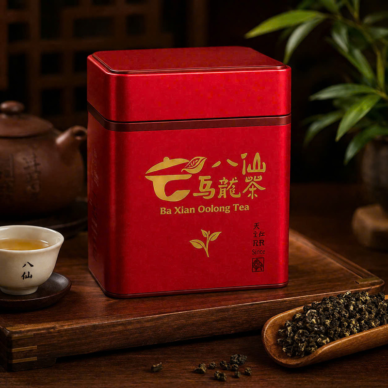 Trà Ô Long Bát Tiên – Hộp Thiếc Đỏ