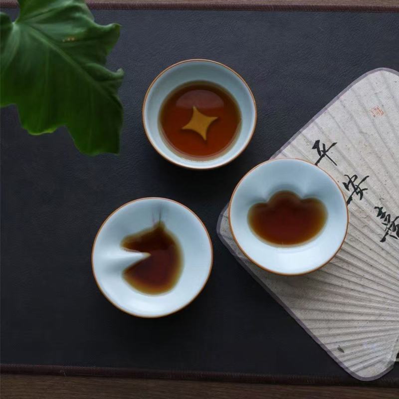 Chén trà Nhữ Diêu hồ lô màu Thiên Lam – Chén uống trà đơn 70ml