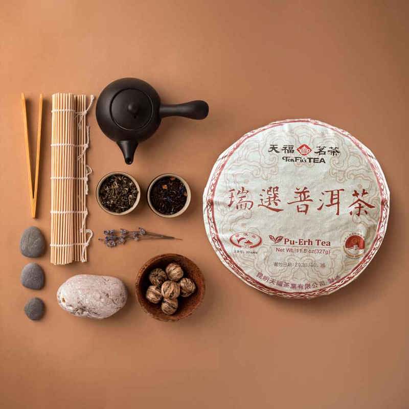 Trà Phổ Nhĩ Thụy Tuyển TenFu’s Tea – Bánh 327g