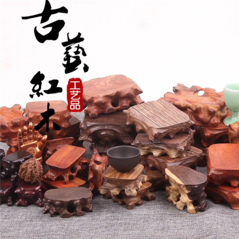 Đế kê gỗ mỹ nghệ trưng bày trà cụ – Đế gỗ kê chén, ấm, tượng nhỏ