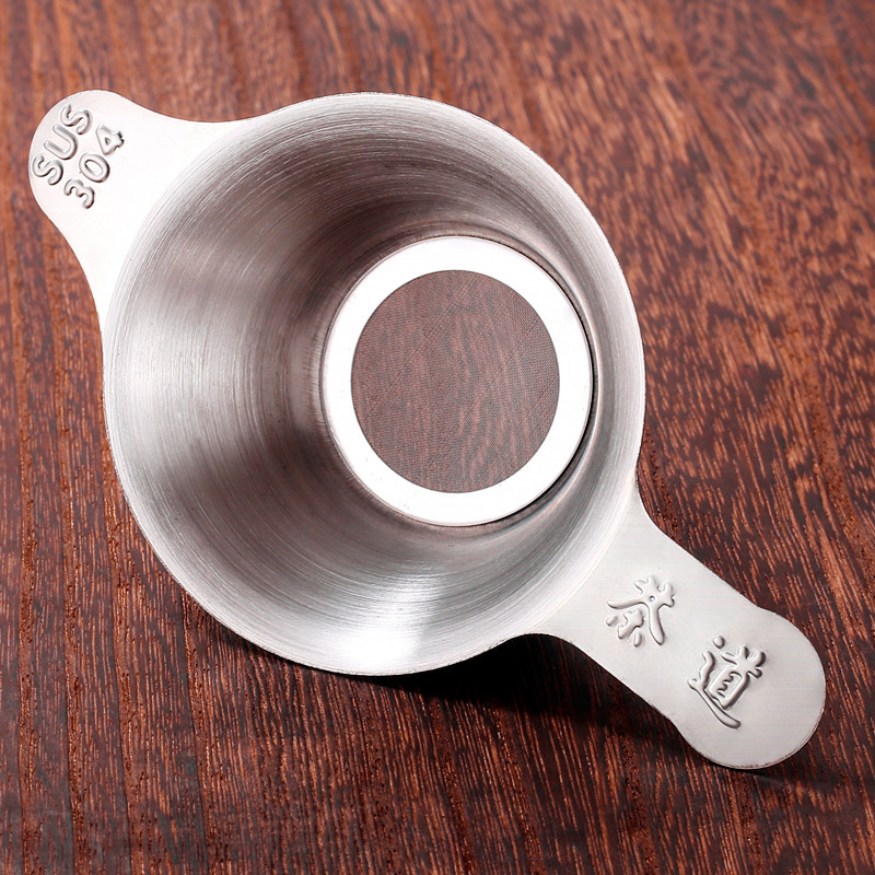 Lọc trà inox 304 hai tai cầm cao cấp – Dụng cụ lọc bã trà cho bộ trà đạo